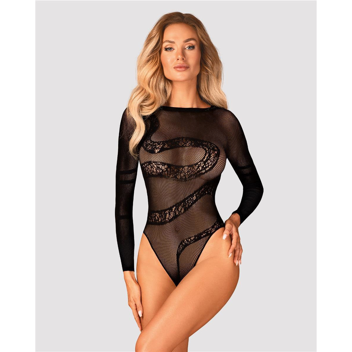 OBSESSIVE Ouvert-Body mit langen Armen - B137