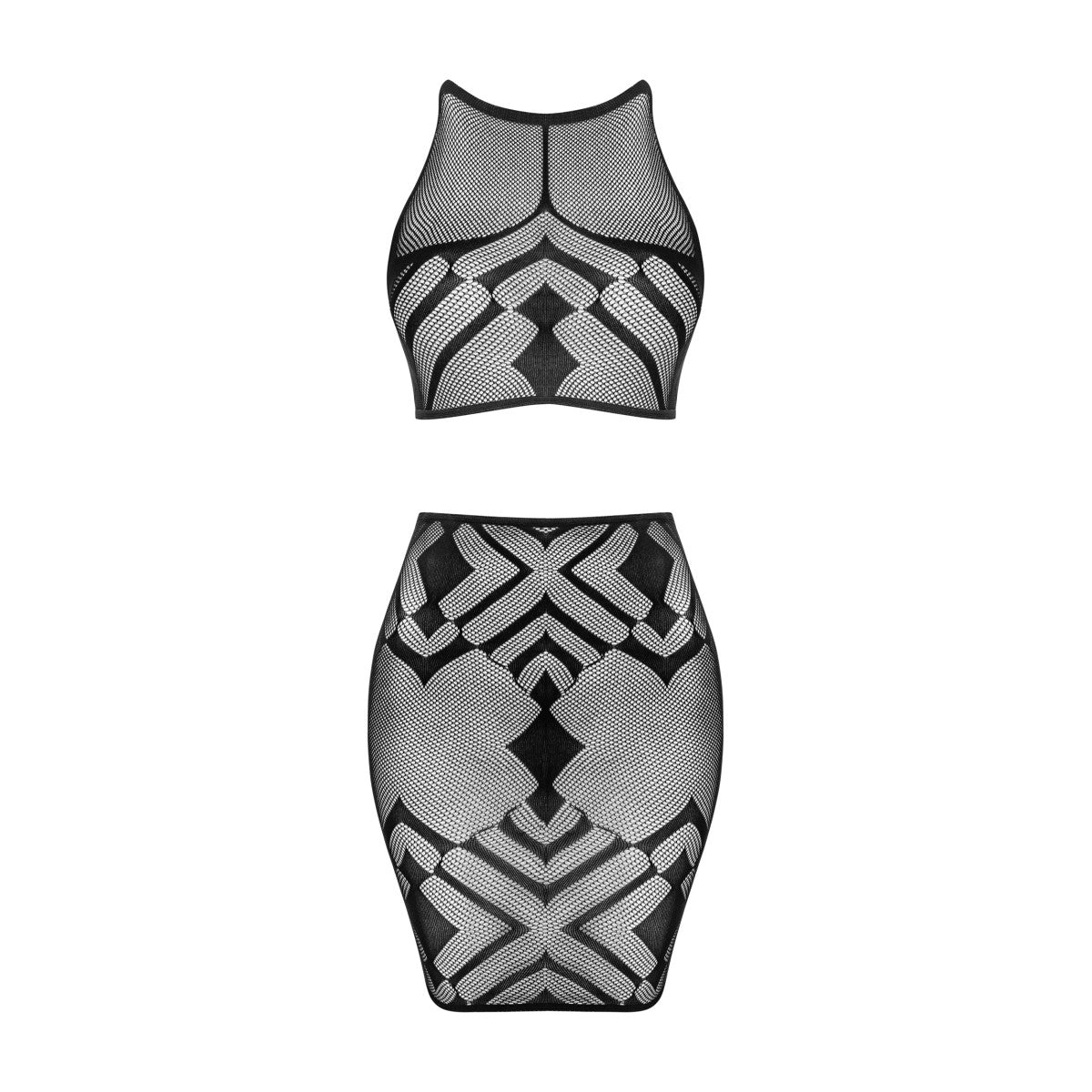 OBSESSIVE lingerie set | Mesh top with skirt - K101