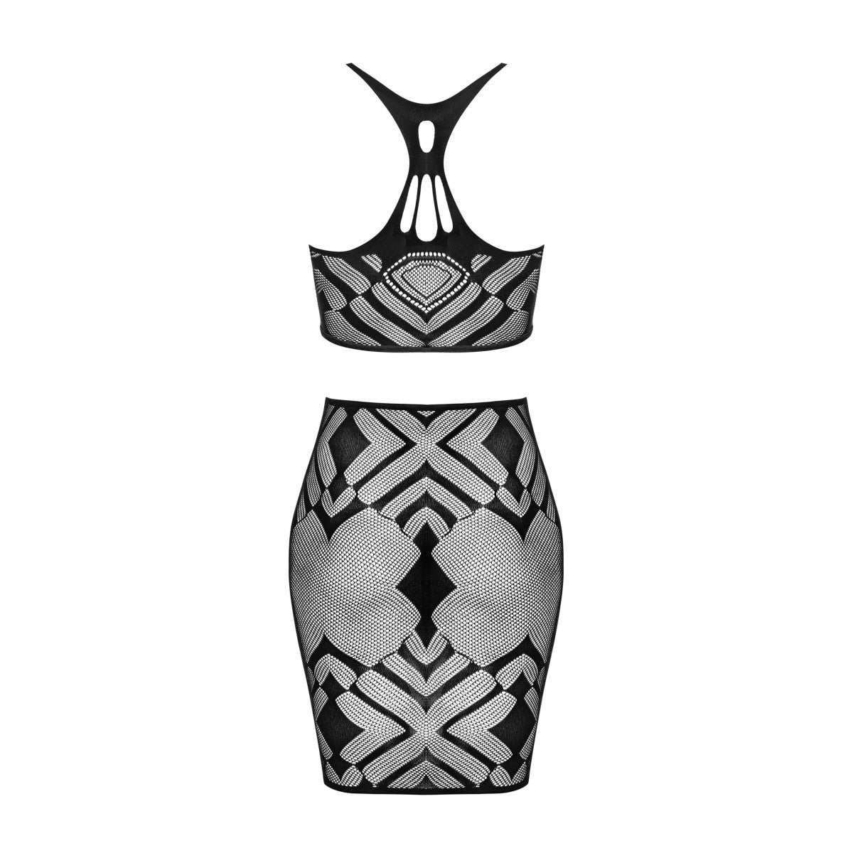 OBSESSIVE lingerie set | Mesh top with skirt - K101