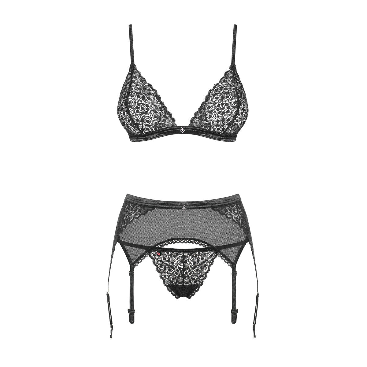 PASSION ECO Straps Lingerie Set Leafa - 3 pieces