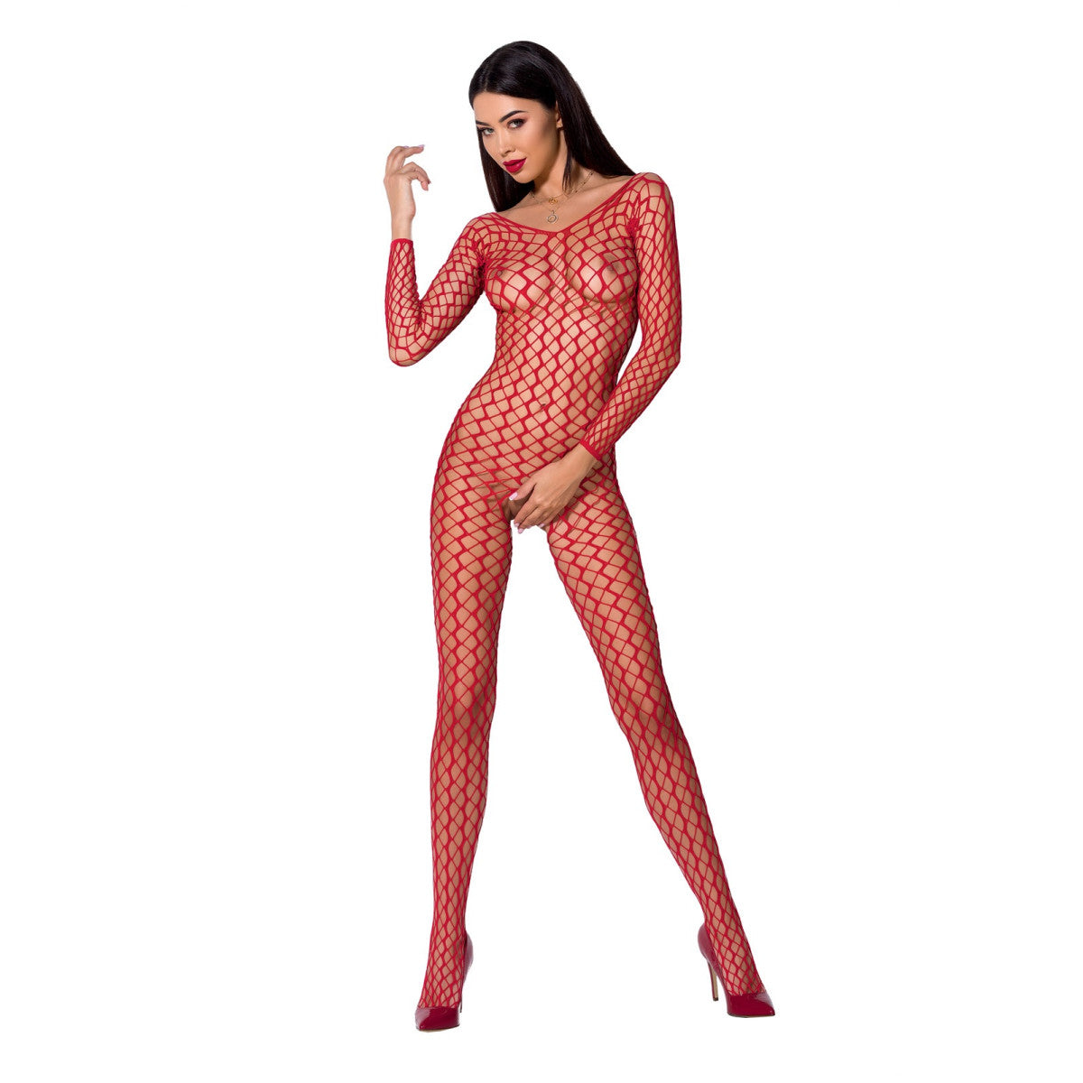 PASSION Elegant bodystocking with long arms - BS068