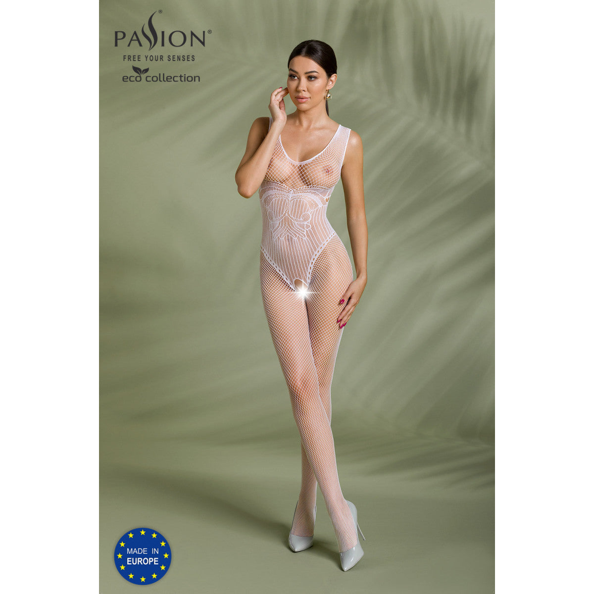 PASSION ECO Sexy bodystocking with elegant mesh design
