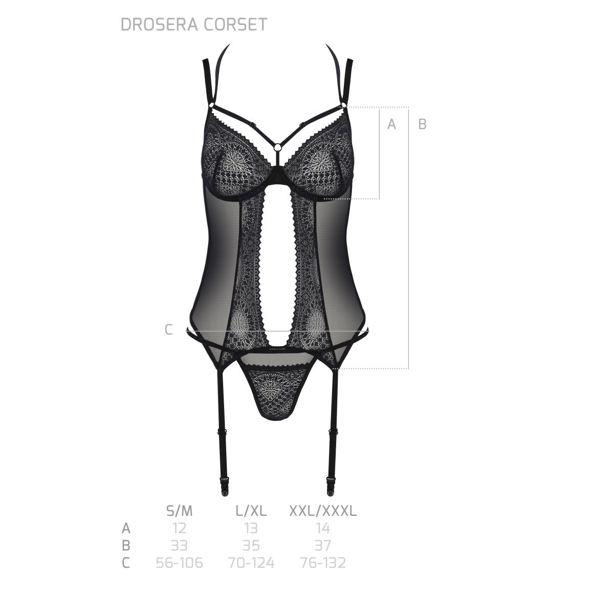 PASSION ECO Sexy suspender corsage Drosera - 2 parts