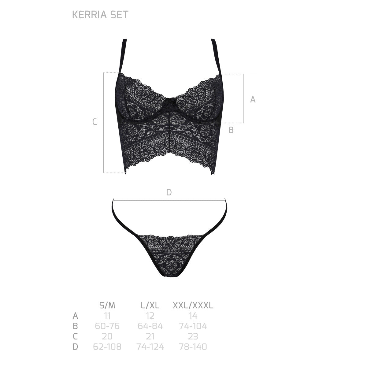 PASSION ECO Sexy Lingerie Underwear Set Kerria - 2 Pieces