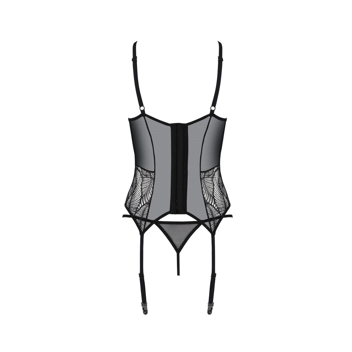 PASSION ECO Sexy Suspender Corset Leafa - 2-piece lingerie set for sensual moments