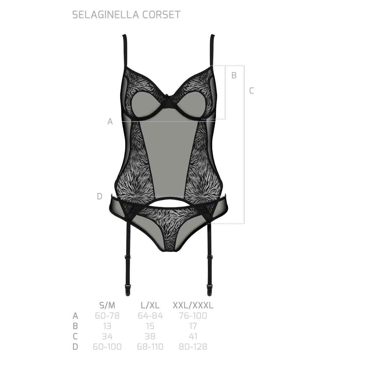 PASSION ECO Sexy Straps-Corsage Selaginella - 2 Teile