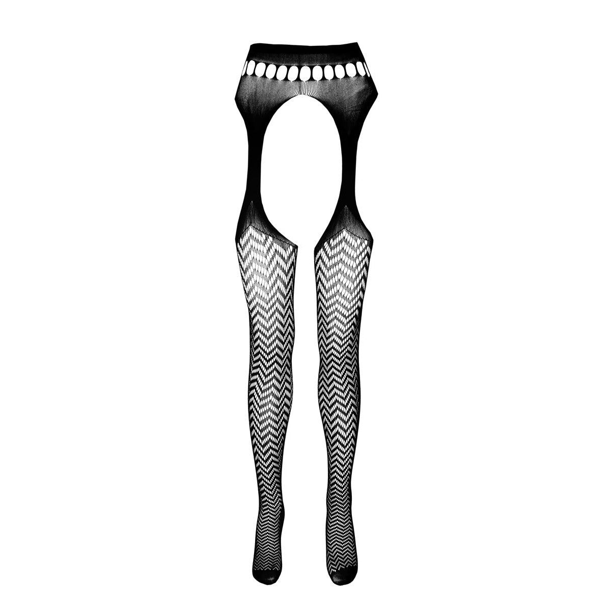 PASSION ECO Straps-Strumpfhose mit elegantem Zickzackmuster