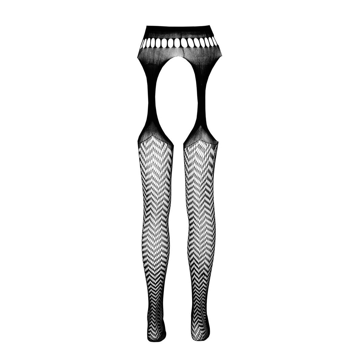 PASSION ECO Straps-Strumpfhose mit elegantem Zickzackmuster