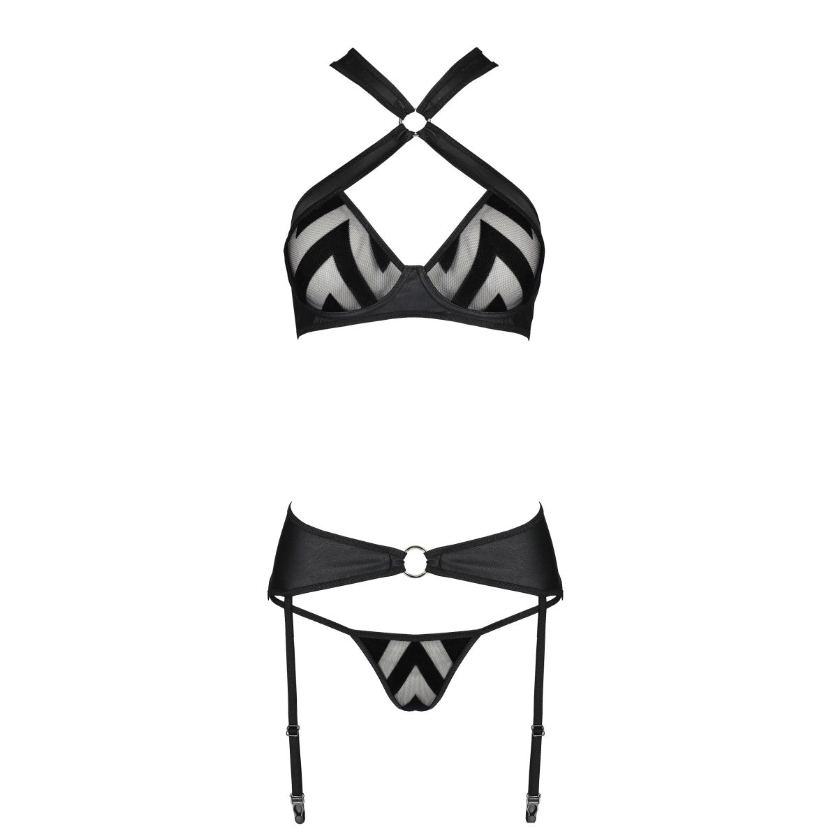 PASSION ECO Straps Lingerie Set Leafa - 3 pieces