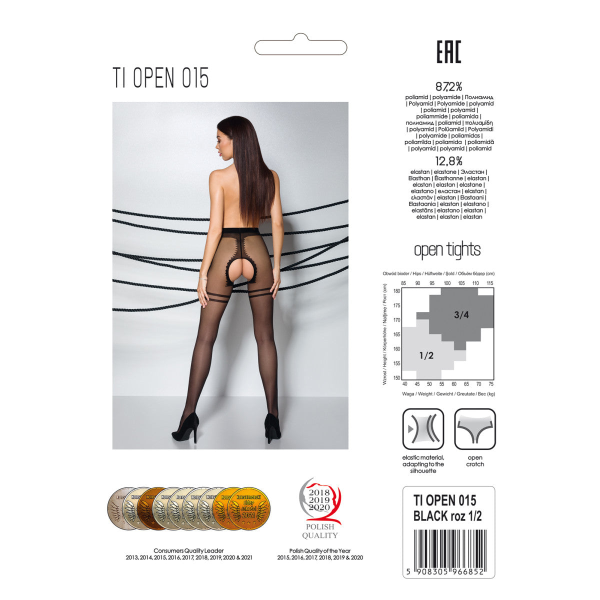 KOTEK Elegant tights with striped pattern