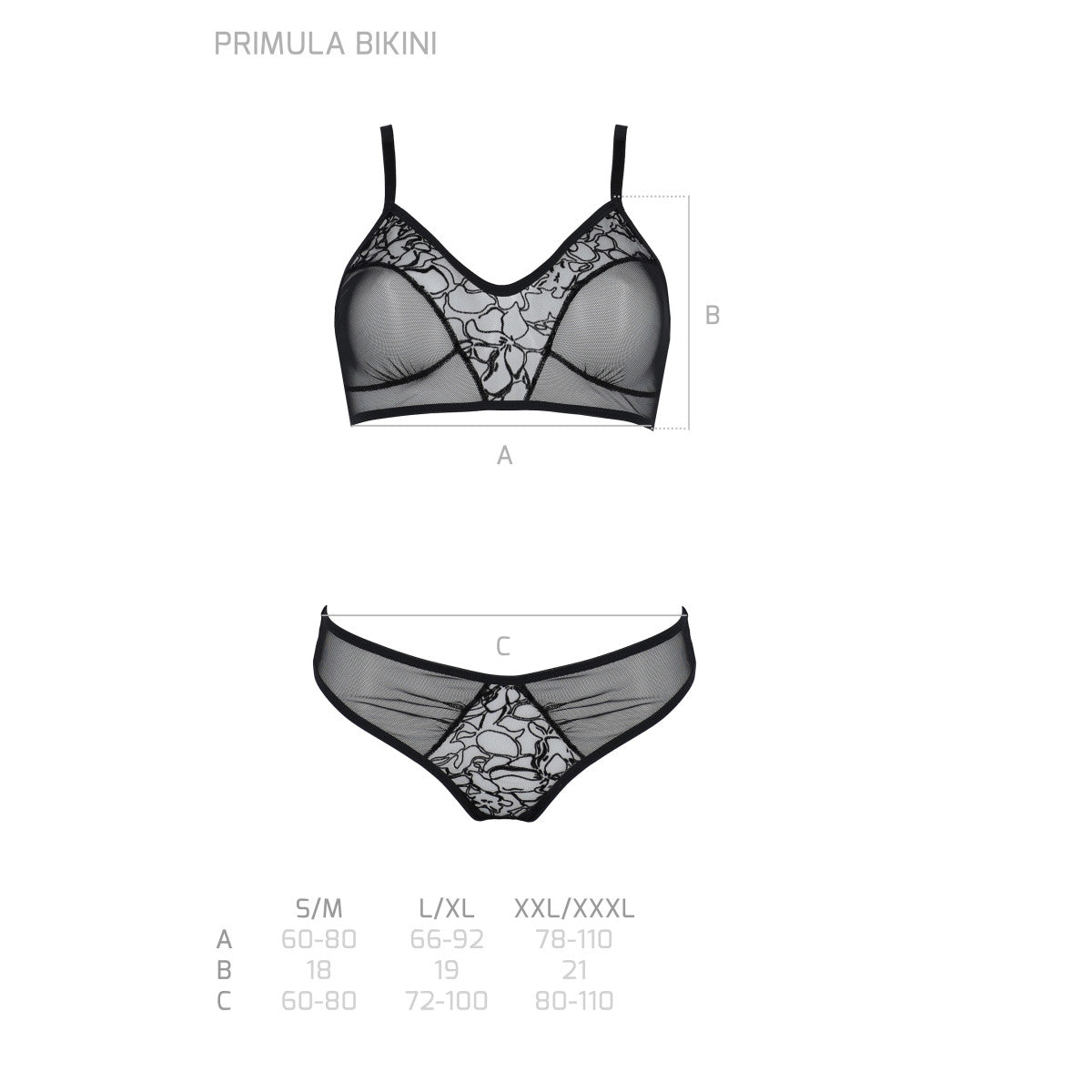 PASSION ECO Sexy Lingerie Set Primula - 2 pieces