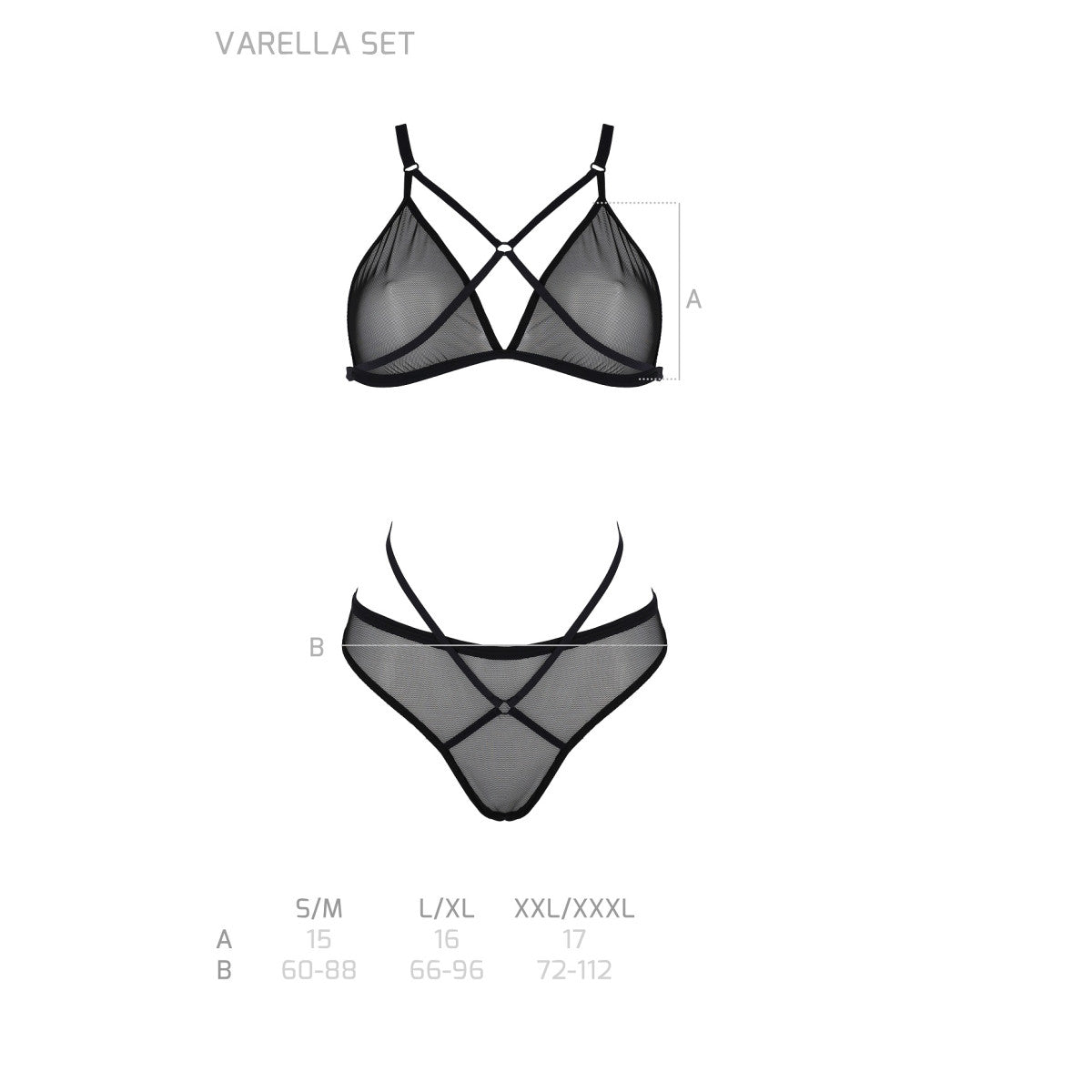 PASSION ECO Sexy Dessous Unterwäsche Set Varella - 2 Teile